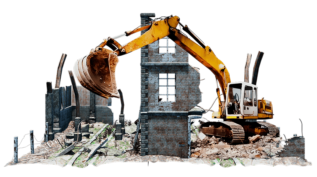 Демонтаж зданий и сооружений.